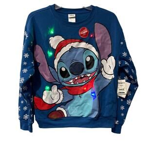 Stitch Christmas Sweatshirt Light Up XS